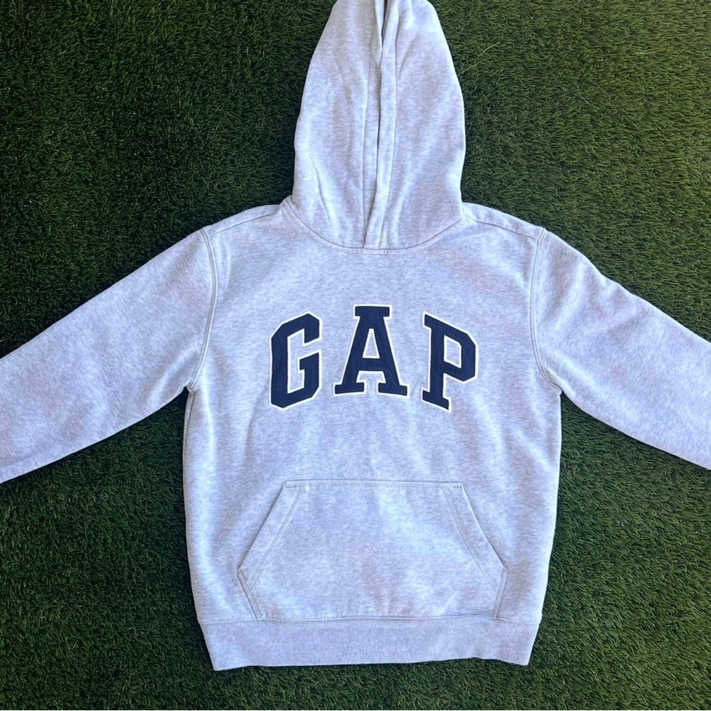 Kids GAP Grey & Navy Pull Over Hoodie